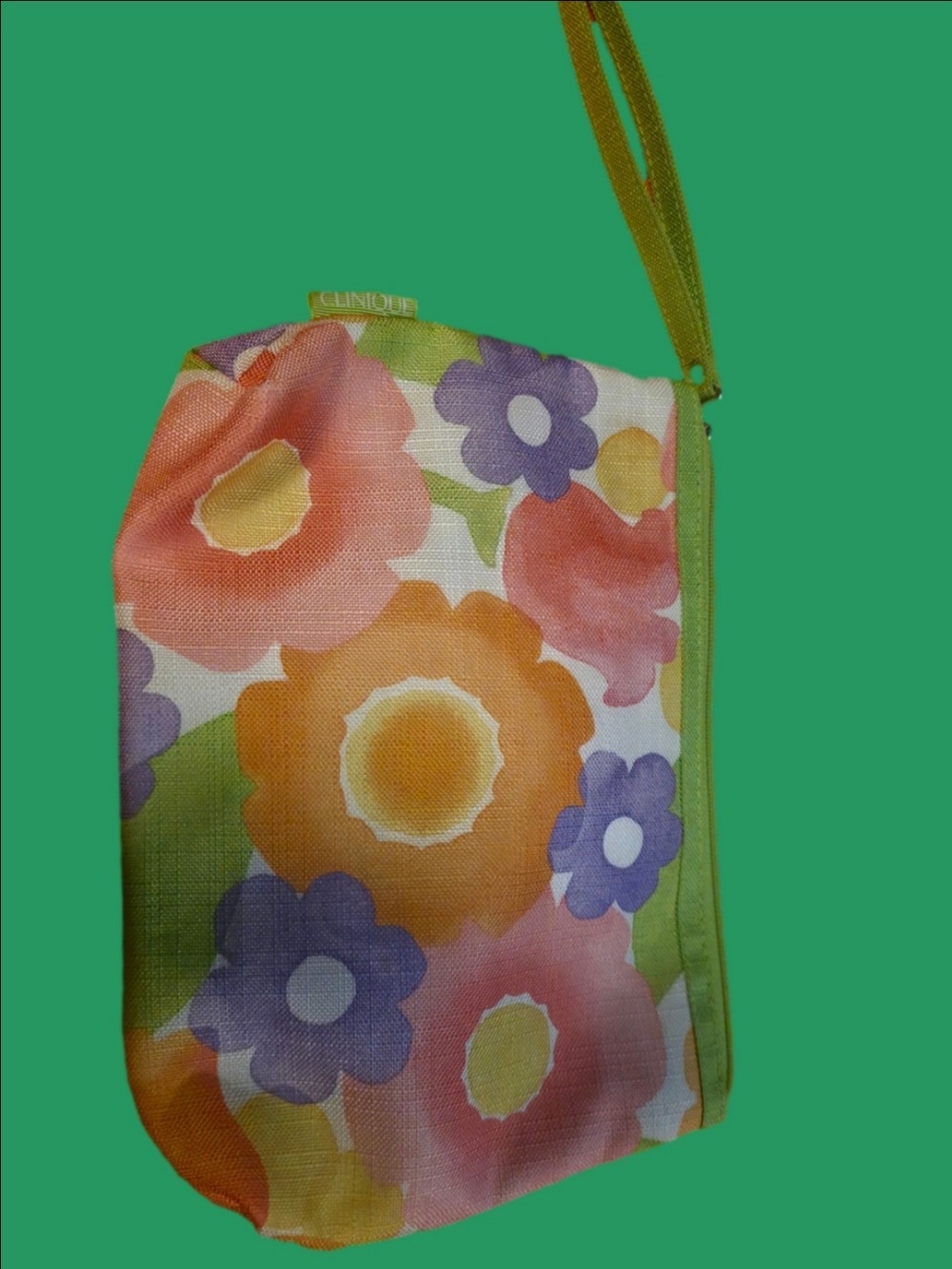 4/$25 Deal! Clinique Floral Wristlet Pouch in Orange, Purple, Pink & Green